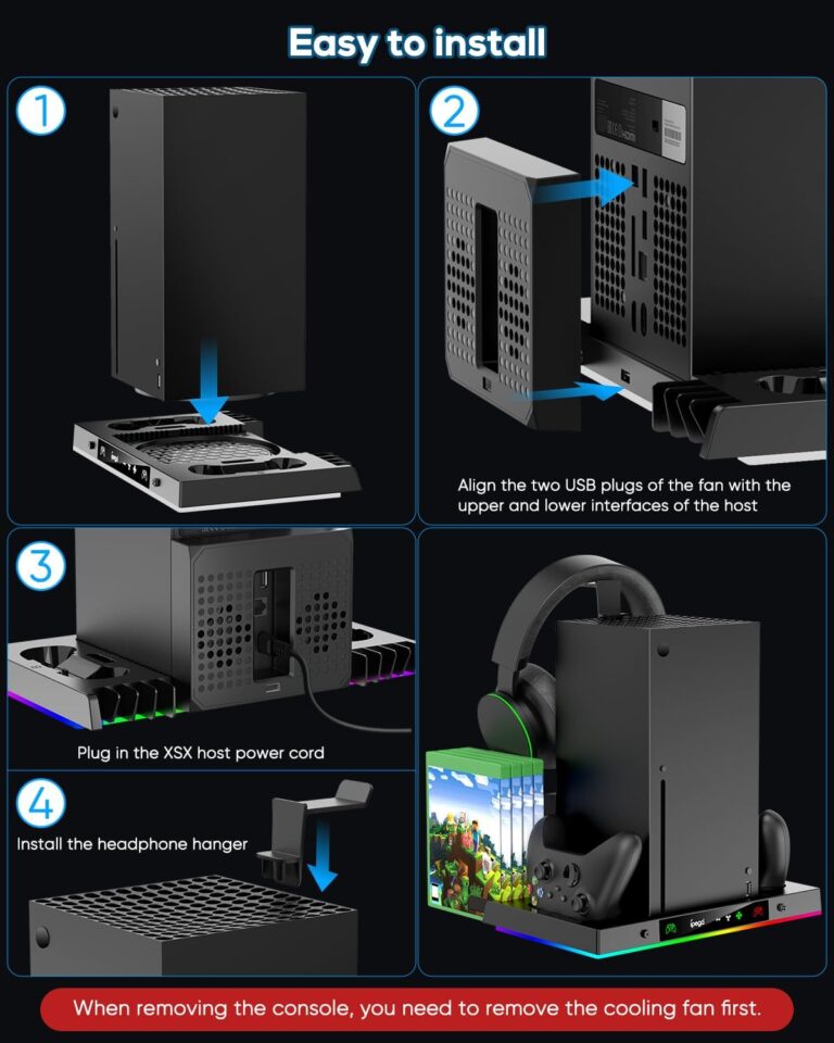 cooling fan charging station for Xbox Series X